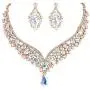 EVER FAITH Austrian Crystal Elegant V-Shaped Teardrop Necklace Earrings Set EVER FAITH Austrian Crystal Elegant V-Shaped Teardrop Necklace Earrings Set