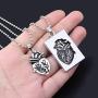 CEAROJEL Couple Necklace for Men Women - Puzzle Jewelry Anatomical Heart Pendant Necklace Stainless Steel Chain Collar, for Him Her