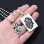 CEAROJEL Couple Necklace for Men Women - Puzzle Jewelry Anatomical Heart Pendant Necklace Stainless Steel Chain Collar, for Him Her