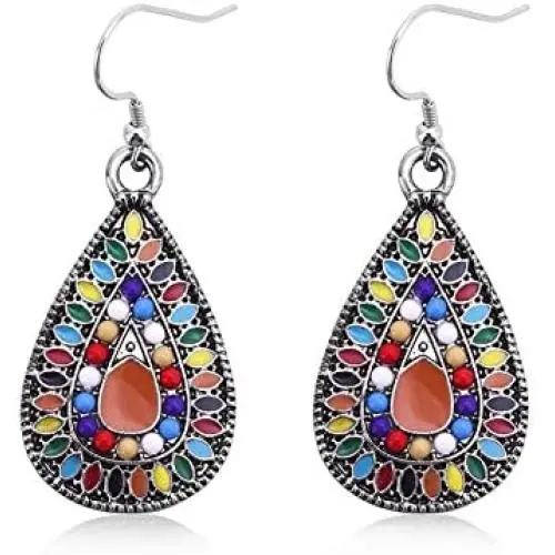Dangle Earrings Sterling Silver Drop Earring Handmade Bohemian Teardrop Earrings Dangle Earrings Sterling Silver Drop Earring Handmade Bohemian Teardrop Earrings