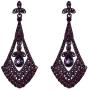 EVER FAITH Womens Bridal Wedding Jewelry Crystal Art Deco Boho Style Rhombus Leaf Drop Pierced Earrings