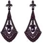EVER FAITH Womens Bridal Wedding Jewelry Crystal Art Deco Boho Style Rhombus Leaf Drop Pierced Earrings