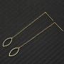 Stainless Steel Delicate Long Chain Threader Drop Earrings Geometric Disc Triangle Rose Pearl Moon Teardrop Leaf Dangle Pendant for Women Girls Fashion Jewelry Gift