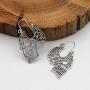 Unisex 925 Sterling Silver Plated Hollow White Skull Earring Human skeleton Head Charm Lever-back Dangle Earrings