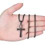 Reve Stainless Steel Coptic Ankh Cross Religious Pendant Necklace for Men Women, 20-24 Inches Chain