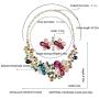 Hamer Wedding Jewelry Sets for Brides Multi-Color Crystal Flowers Choker Gothic Necklace and Earrings Sets Costume Jewelry for Women