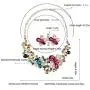 Hamer Wedding Jewelry Sets for Brides Multi-Color Crystal Flowers Choker Gothic Necklace and Earrings Sets Costume Jewelry for Women Hamer Wedding Jewelry Sets for Brides Multi-Color Crystal Flowers Choker Gothic Necklace and Earrings Sets Costume Jewelry for Women