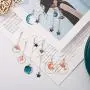 9 Pairs Star Moon Earrings Earth Moon Earrings Sun Moon Earrings Asymmetric Earrings Bohemia Moon Earrings for Girls Women