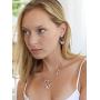 Mariell 14K Rose Gold Vintage Crystal Necklace and Earrings Jewelry Set for Prom, Bridal and Bridesmaids