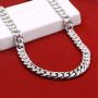 Dankadi Italy Design Solid 925 Sterling Silver Miami Cuban Link Chain Mens Necklace - Box Lock Cuban Link 10 MM 22-24-26 inches Jewelry Gift