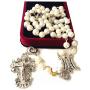 elegantmedical Handmade Pearls Bead Catholic Necklace Lasso Wedding Rosary Cross Crucifix