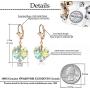 Swarovski Crystal Heart Drop Leverback Earrings for Women Fashion Dangle Earring 14K Rose Gold Plated Hypoallergenic Jewelry