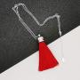 Tassel Necklace for Women Girls , Bohemian Silk Velvet Tassel Sweater Chain Long Pendant Necklace Autumn and Winter Jewelry