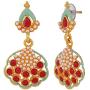 Efulgenz Indian Bollywood 14 K Gold Plated Kundan Faux Pearls Wedding Choker Necklace Earrings Jewelry Set