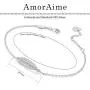 AmorAime Silver Bracelet for Women Lucky Simple Feather Bracelet Love 925 Sterling Silver Adjustable Jewelry for Girls for Birthday or Mothers Day