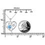 Sterling Silver Mom and Baby Turtle Necklace Stud Earrings Anklet Cubic Zirconia Heart Pendant Turtle Jewelry Set for Women