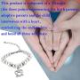 POTIY Adoption Bracelet Adoption Symbol Charm Pearl Bracelet for Adoptive Mom Foster Mom Earrings Stepdaughter Stepmother Jewelry