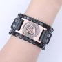 VASSAGO Vintage Wicca Odin’s Symbol of Warriors Valknut Viking Runes Charm Belt Buckle Bracelet