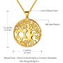 Beautlace Tree of Life Necklace Silver/18K Gold/Black Gun Plated Family Trees Pendant Charm Jewelry Gifts for Men/Women Girls