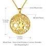 Beautlace Tree of Life Necklace Silver/18K Gold/Black Gun Plated Family Trees Pendant Charm Jewelry Gifts for Men/Women Girls