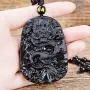 ASGIFT Unique Gifts for Men Women, Black Obsidian Charms Necklace, Healing Crystal Stone Pendant ASGIFT Unique Gifts for Men Women, Black Obsidian Charms Necklace, Healing Crystal Stone Pendant