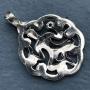 Medieval Norse Viking Gaulish Celts Celtiberians Jewelry Cernunnos Celtic Horned god Amulet Charm Silver pewter Mens pendant necklace for men w Silver Ball Chain