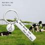 CYTING Funny Cow Gift Moo Bitch Get Out The Hay Cow Keychain Cow Jewelry Sarcastic Gift for Cow Lover Farmer