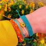 Hynsin Boho Bracelets for Women, Handmade Stackable Wrap Bracelets Bead Bracelets for Women Lady Girls (5 pcs)