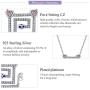 FOREVER QUEEN Secrets of Planet Triangle Pendant Necklace 925 Sterling Silver Sparkling 5A Cubic Zirconia Birthday Gift for Women Girls BJ09119