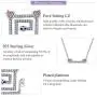 FOREVER QUEEN Secrets of Planet Triangle Pendant Necklace 925 Sterling Silver Sparkling 5A Cubic Zirconia Birthday Gift for Women Girls BJ09119