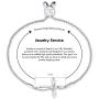 NINAMAID Sideways Cross Infinity Charm Expandable Bolo Bracelet with Cubic Zirconia Adjustable White Gold Plated Jewelry For Women Girls
