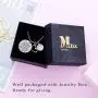 Melix Home Inspirational Gifts Necklaces You are Braver Than You Believe Initial Letter Necklace for Girls Women Birthday Graduation Gift Encouragement Jewelry