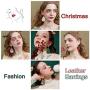 Finrezio 20 Pairs Christmas Leather Earrings for Women Lightweight Petal Plaid Teardrop Dangle Earrings Xmas Jewelry