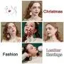 Finrezio 20 Pairs Christmas Leather Earrings for Women Lightweight Petal Plaid Teardrop Dangle Earrings Xmas Jewelry
