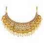Bindhani Indian Jewelry Bridal Bridemaids Wedding Jewellery Choker Gold Plated Bollywood Kundan Necklace Earrings Tikka Set for Women