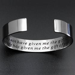 MS. CLOVER Stepmother Gift, You May Not Have Given Me The Gift of Life, But Life Has Given Me The Gift of You Mother Bracelets, Wedding Present for Bonus Mom Jewelry