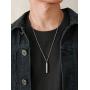 VNOX Pack of 2/3/4/5 -Unisex Customize Memorial Keepsake Stainless Steel Cylinder Cremation Ashes Necklace