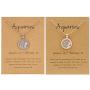 BELLA-Bee 2PC/Set 12 Constellation Necklace Coin Pendant Astrology Constellation Horoscope Zodiac Necklace with Gold Message Card for Women Girls Jewelry