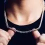 GOLD IDEA JEWELRY Hip Hop 1 Row Iced Out Tennis Chain Stainless Steel-4mm/5mm AAA+ Cubic Zirconia Diamond Tennis Necklace & Bracelet for Men Women 8-26’ GOLD IDEA JEWELRY Hip Hop 1 Row Iced Out Tennis Chain Stainless Steel-4mm/5mm AAA+ Cubic Zirconia Diamond Tennis Necklace & Bracelet for Men Women 8-26’