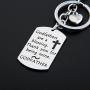 SEIRAA Godfathers are A Blessing Keychain Baptism Gift Christening Jewelry Gift for Godfather Religious Jewelry