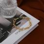 CLASSYZINT Gold Chain Cuban Link Bracelet for Men Women, Coin Pendant Anklet, Paperclip Oval Chain Bracelet Gold Plated