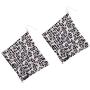 Rosemarie Collections Womens Statement Leopard Print Wild Animal Safari Cheetah Metal Chain Mesh Drop Earrings, 4''