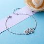 S925 Sterling Silver Choker Short Sideways Hamsa Hand Evil Eye Necklace Pendant for Women Girl