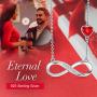 CDE 925 Sterling Silver Necklace Infinity Heart Symbol Charm Endless Love Women Pendant Embellished with Crystal Christmas Jewelry Gift Birthday Gift for Mom Women Wife Girls Her