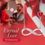 CDE 925 Sterling Silver Necklace Infinity Heart Symbol Charm Endless Love Women Pendant Embellished with Crystal Christmas Jewelry Gift Birthday Gift for Mom Women Wife Girls Her