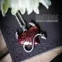 Controse Sexy Devil Heart Necklace Red and Silver Tone 28'' Controse Sexy Devil Heart Necklace Red and Silver Tone 28''