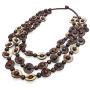 MANILAI Bohemian Coconut Shell Wood Bead Necklace For Women Girls Ethnic Jewelry Handmade Beaded Long Necklace