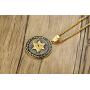 MEALGUET Gold Plated Stainless Steel The All-Seeing-Eye Illuminati Eye of Providence Pyramid Pendant Necklace with 24'' Chain