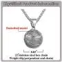 Mgutillart Punk Rock Titanium Steel Basketball Pendant Necklace Mgutillart Punk Rock Titanium Steel Basketball Pendant Necklace