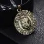 Wolf Necklace for Men, Norse Viking Wolf Head Pendant Necklace with 23.6” Chain, Viking Runes Coin Wolf Amulet Necklace, Retro Wolf Totem Necklace, Punk Animal Wolf Jewelry Gift for Men Boys Wolf Necklace for Men, Norse Viking Wolf Head Pendant Necklace with 23.6” Chain, Viking Runes Coin Wolf Amulet Necklace, Retro Wolf Totem Necklace, Punk Animal Wolf Jewelry Gift for Men Boys